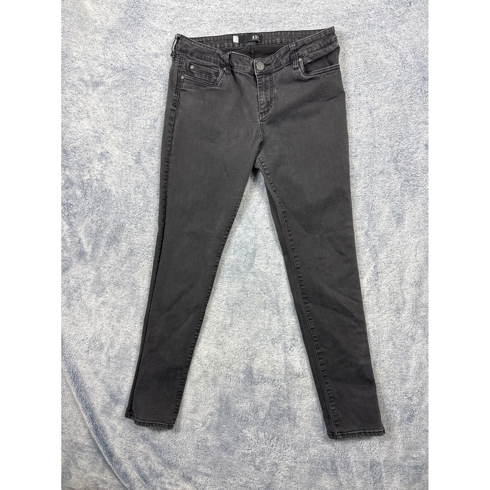 Kut from the Kloth Womens 14 Gray Skinny Jeans Stretch Denim Faded Charcoal 9990
